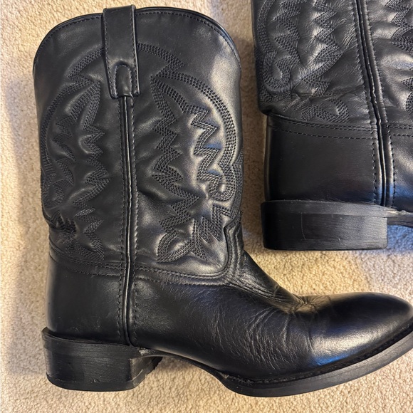 Laredo Men’s 9.5D #67900 Black Upper Leather Cowboy Boots Preowned - Picture 2 of 16